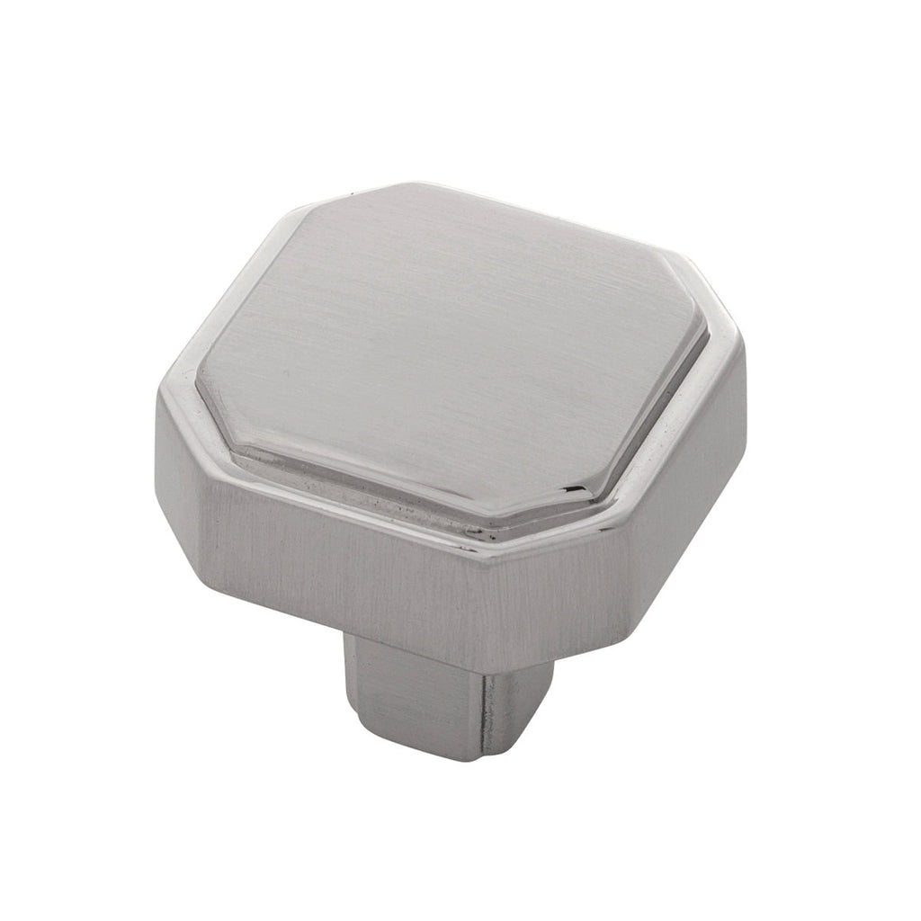 Monroe Knob 1-5/16 Inch x 1-5/16 Inch Satin Nickel Finish