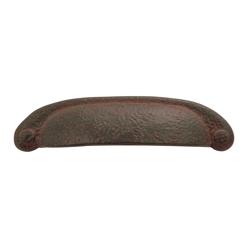 Refined Rustic Cup Pull 3 Inch & 3-3/4 Inch (96mm) Center to Center Rustic Iron
