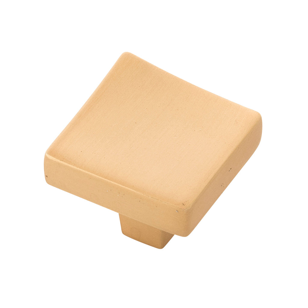 Flex Knob 1-1/4 Inch Square Brushed Golden Brass Finish