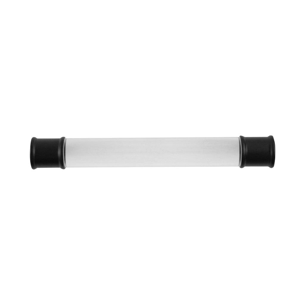 Midway Pull 5-1/16 Inch (128mm) Center to Center Crysacrylic with Matte Black Finish