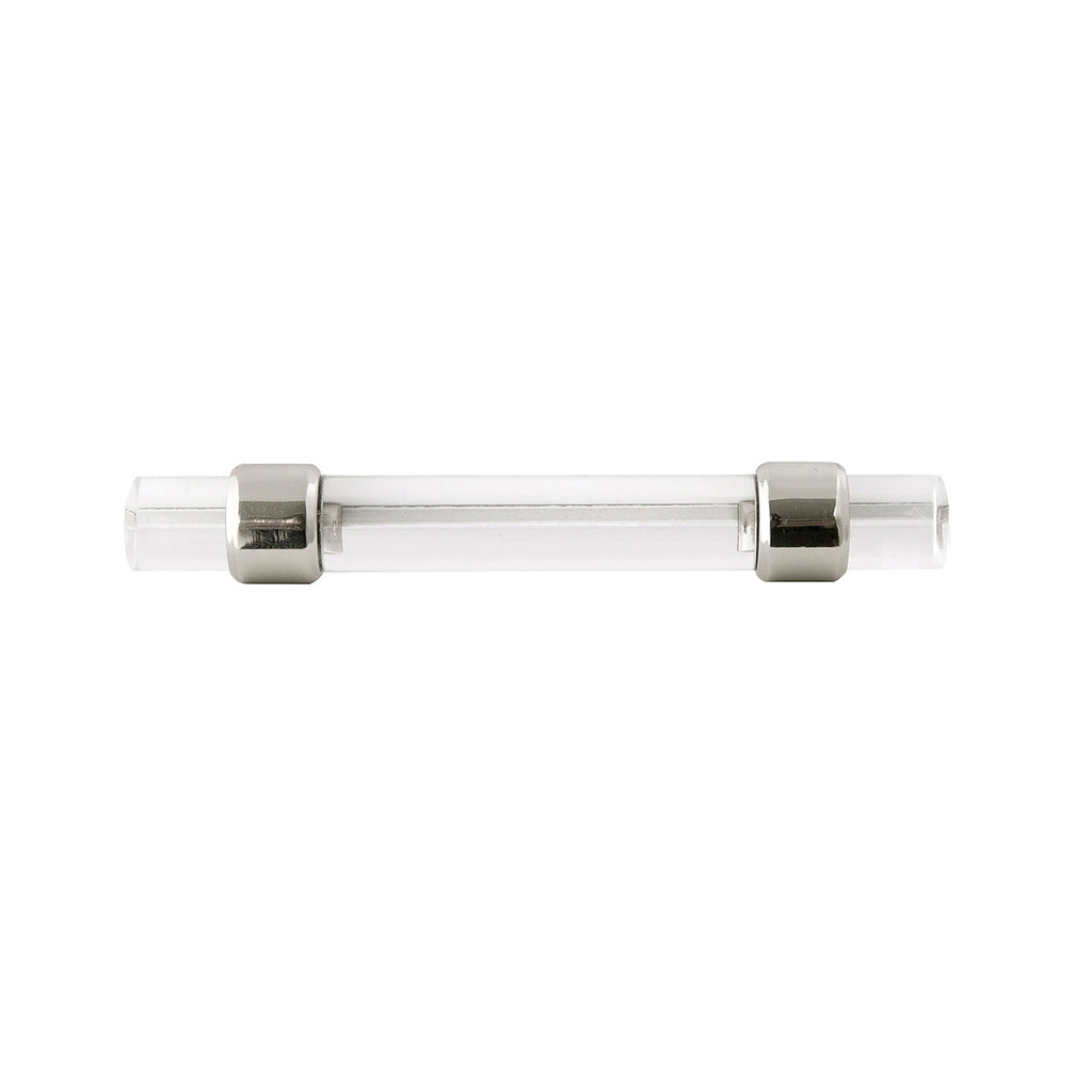 Crystal Palace Pull 3 Inch Center to Center Crysacrylic with Polished Nickel Finish