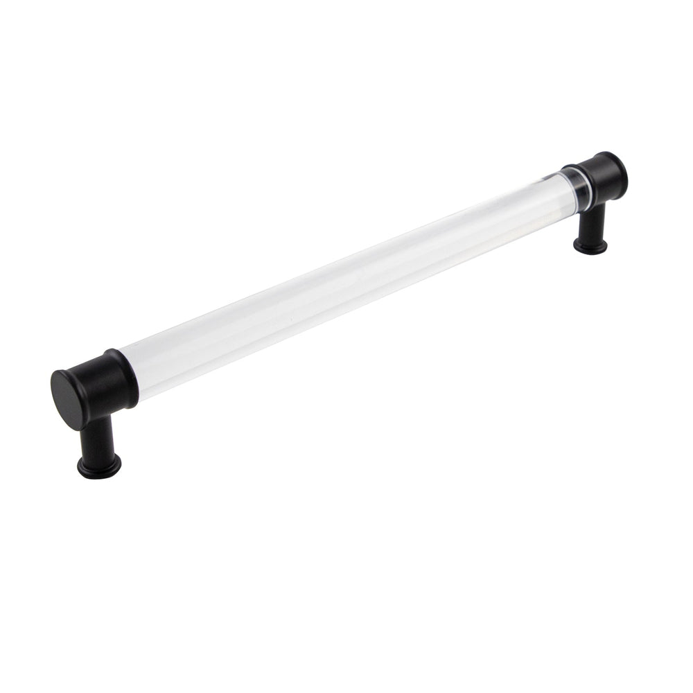 Midway Pull 12 Inch Center to Center Crysacrylic with Matte Black