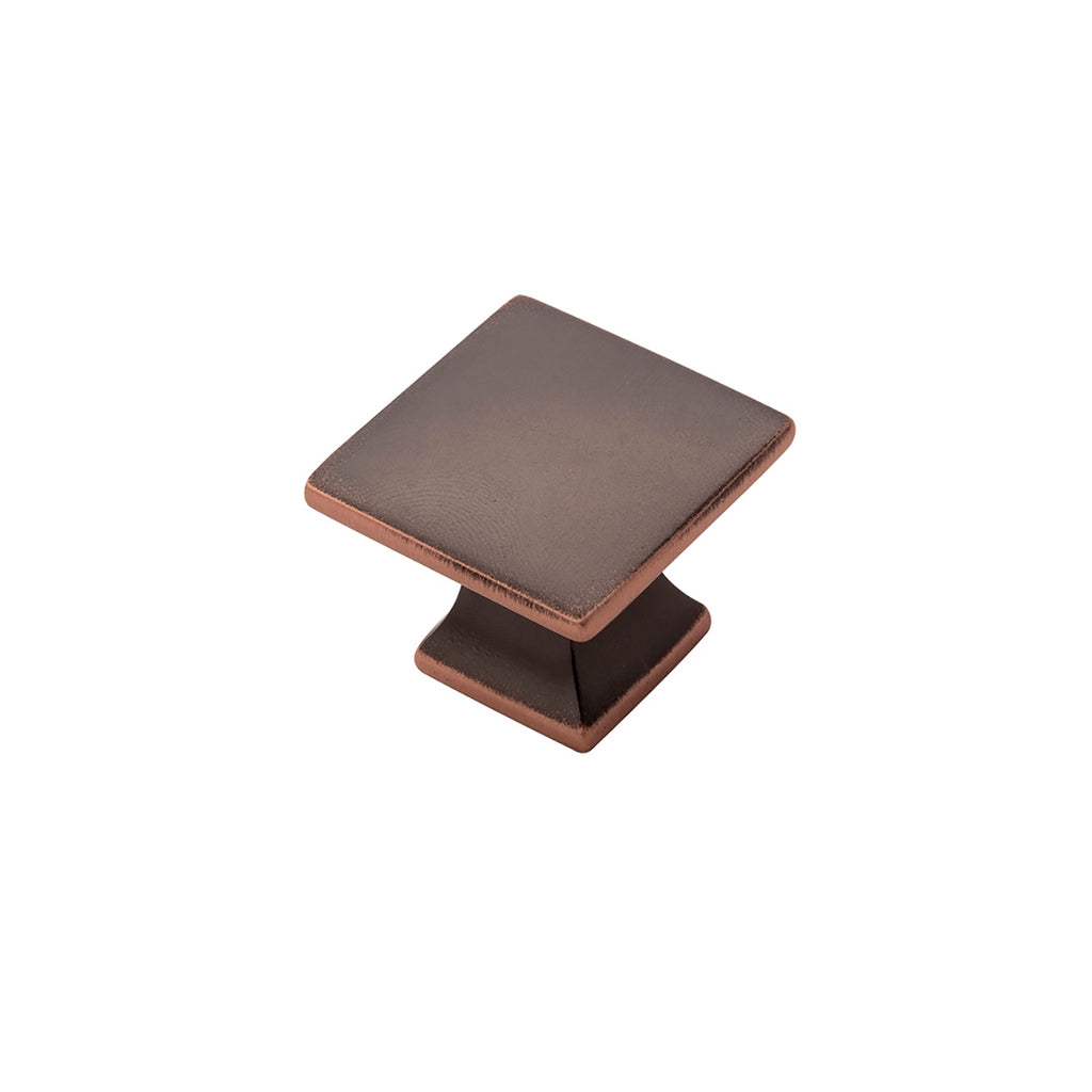 Studio Knob 1-1/4 Inch Square Oil-Rubbed Bronze Highlighted Finish