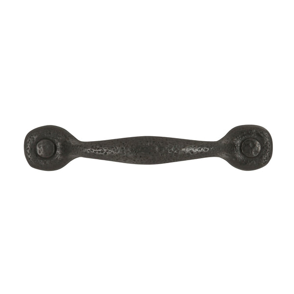 Refined Rustic Pull 3 Inch Center to Center Black Iron