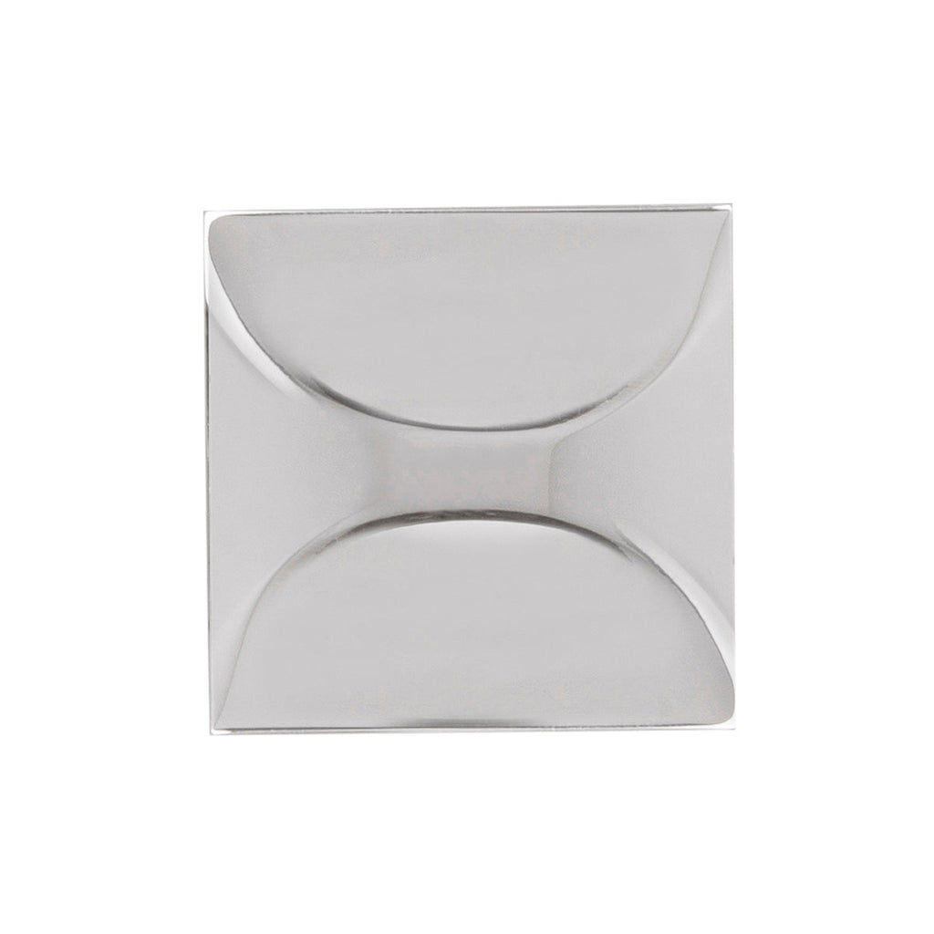 Crest Knob 1-1/4 Inch Square Chrome Finish