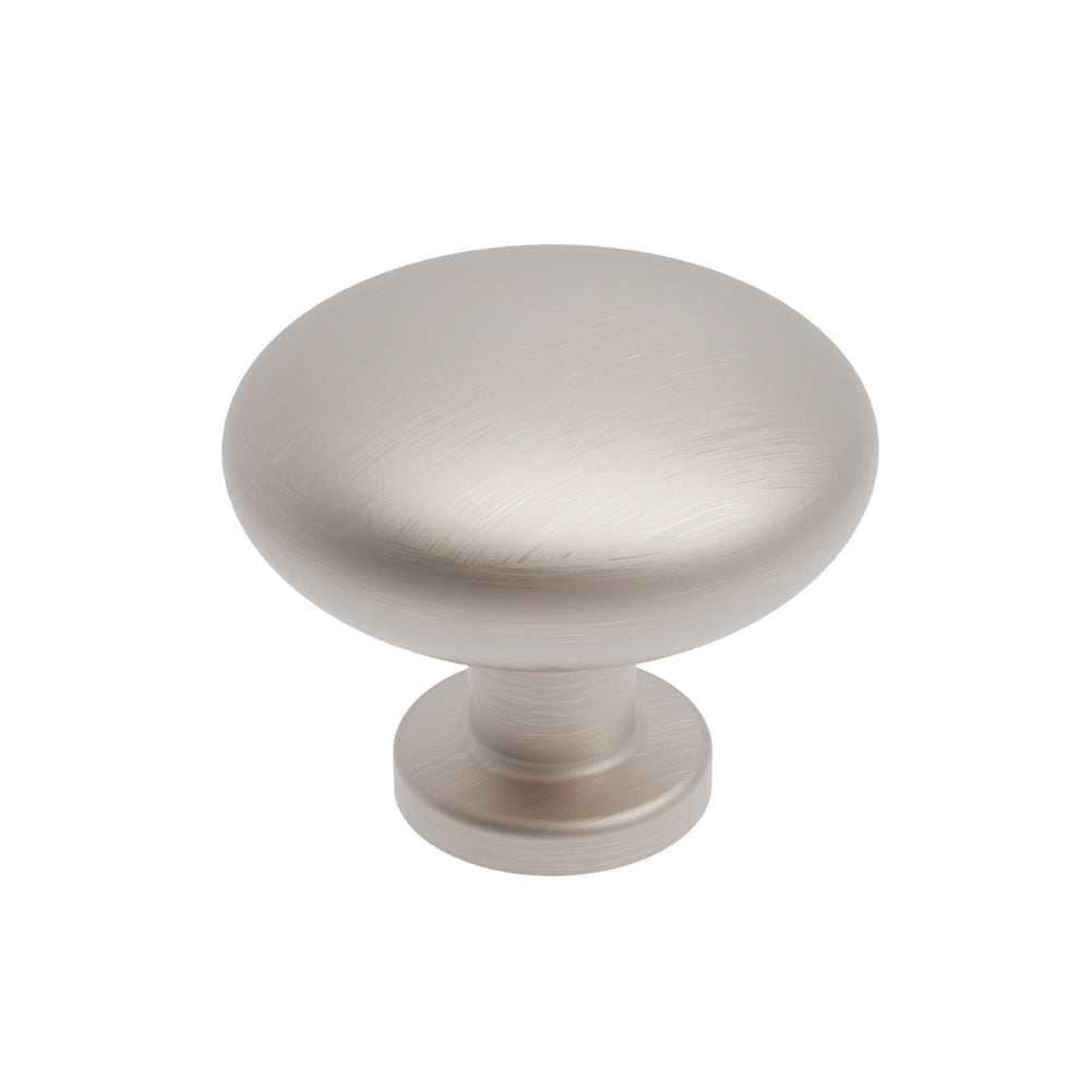 Worthington Knob 1-1/8 Inch Diameter Satin Nickel Finish (10 Pack)