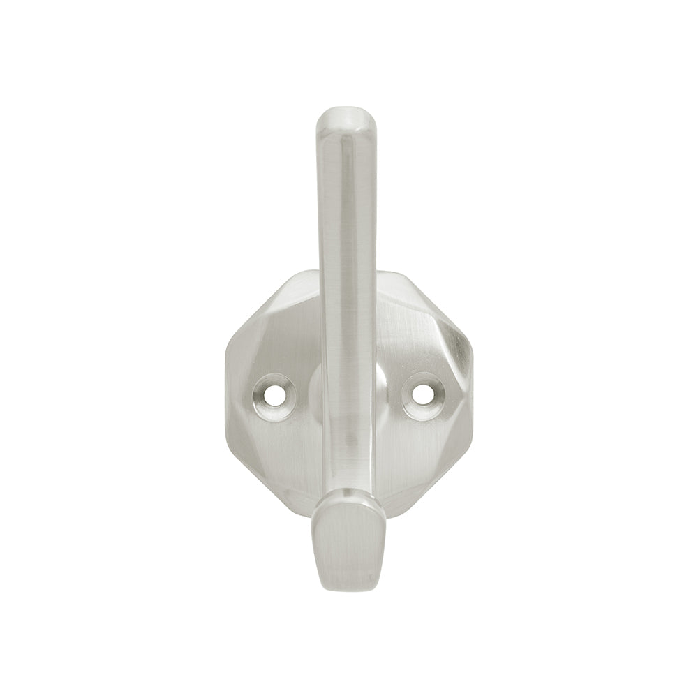 Karat Hook 1-1/4 Inch Center to Center Satin Nickel Finish