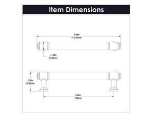 Piper Pull 5-1/16 Inch (128mm) Center to Center Matte Black