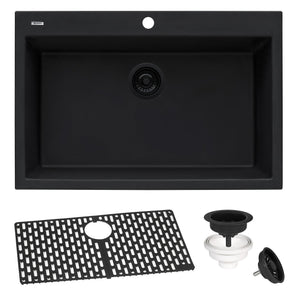Granite Topmount 33x22 Single Basin Sink Arctic White