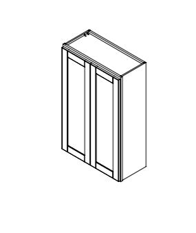 Platinum Grey Shaker 27 in. x 42 in. Wall Cabinet