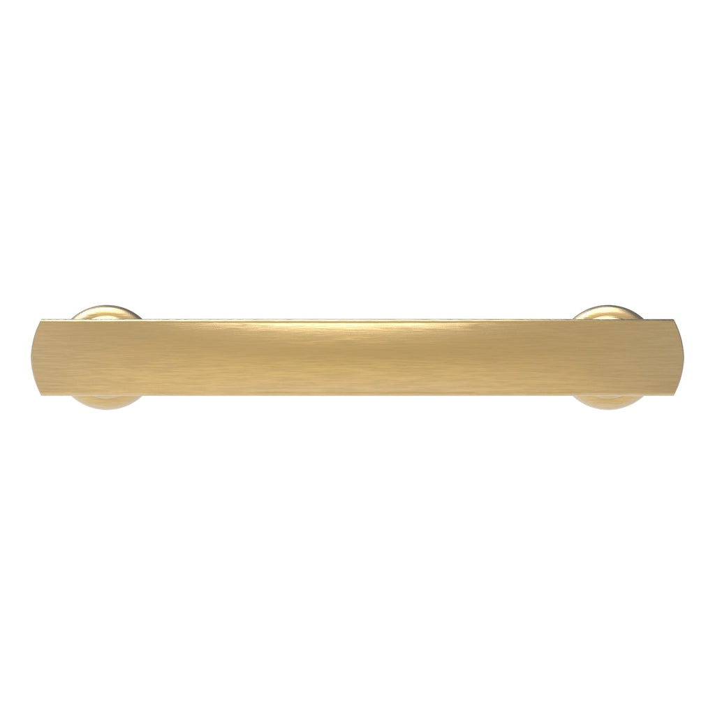 American Diner Pull 3 Inch Center to Center Brushed Golden Brass Finish