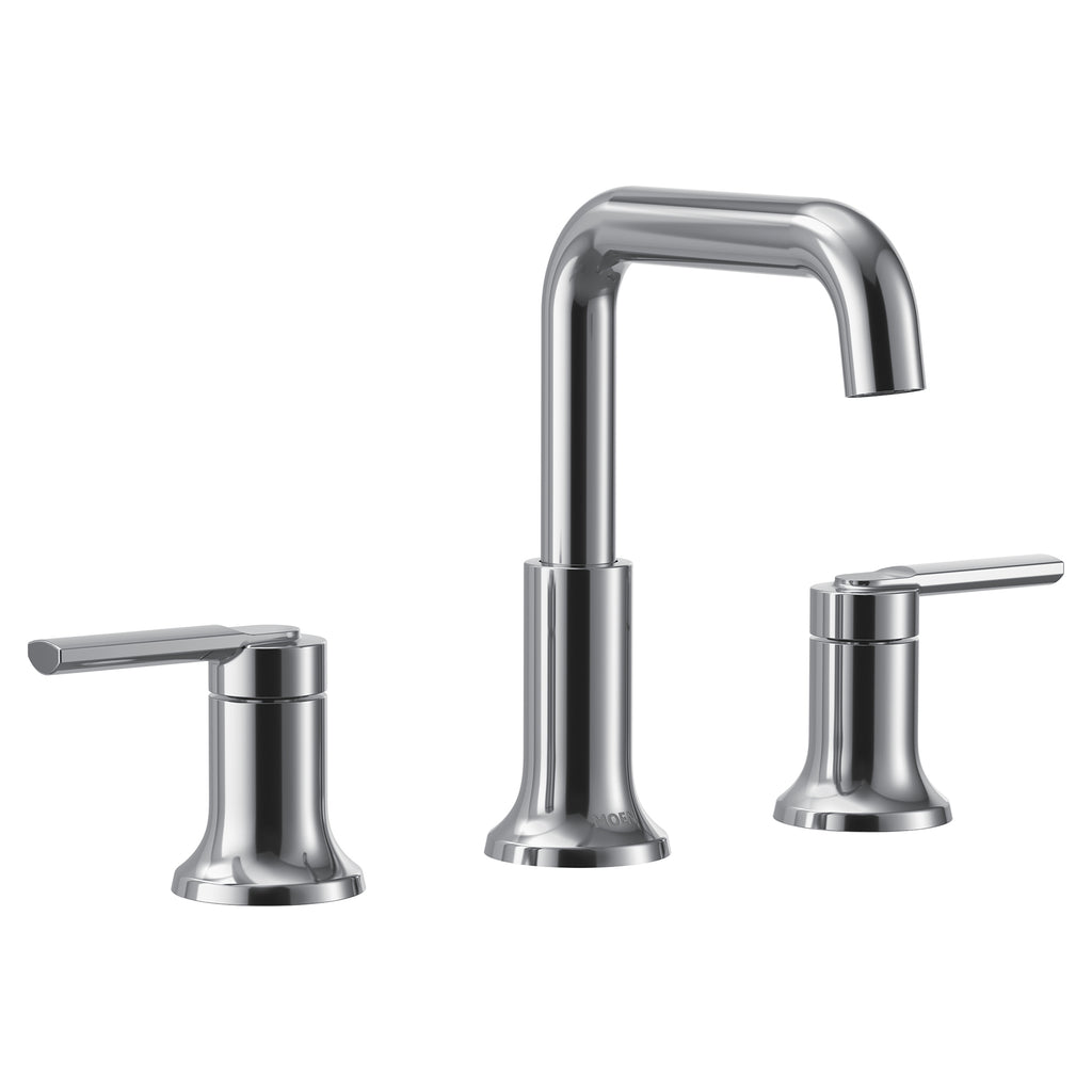 MOEN® Zyla™  Two-Handle Widespread Chrome High-Arc Bathroom Faucet