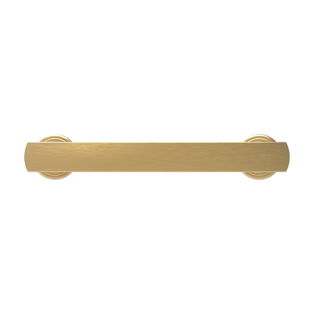 American Diner Pull 3-3/4 Inch (96mm) Center to Center Brushed Golden Brass Finish