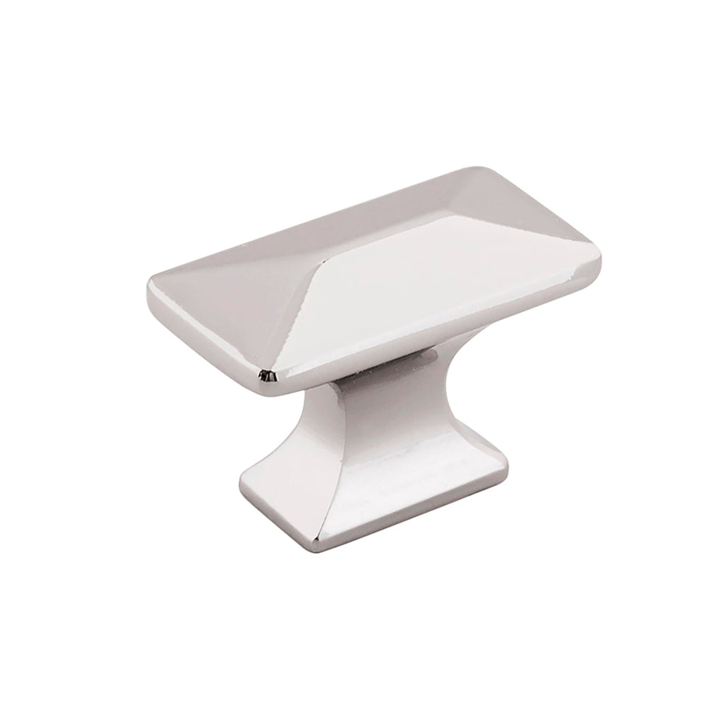Bungalow Knob 1-1/4 Inch x 11/16 Inch Polished Nickel Finish