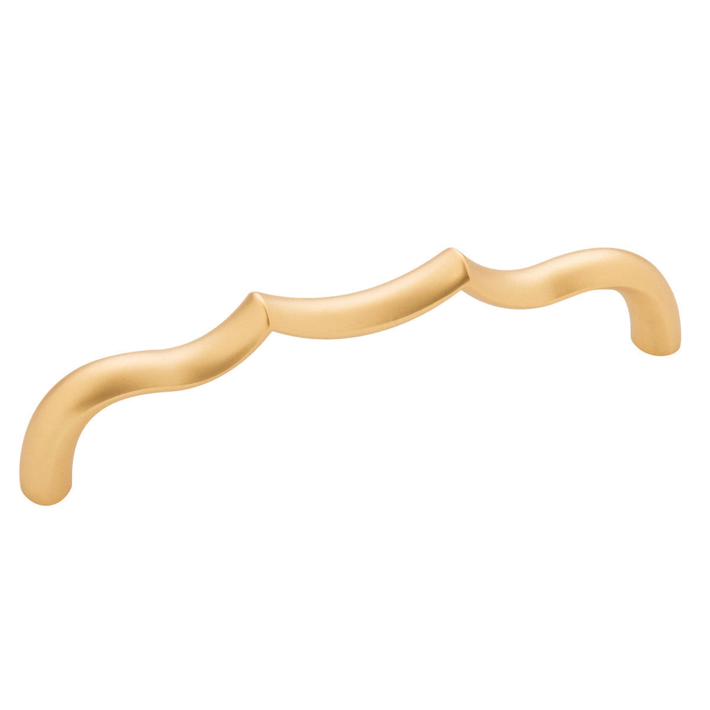 Trellis Pull 5-1/16 Inch (128mm) Center to Center Brushed Golden Brass Finish