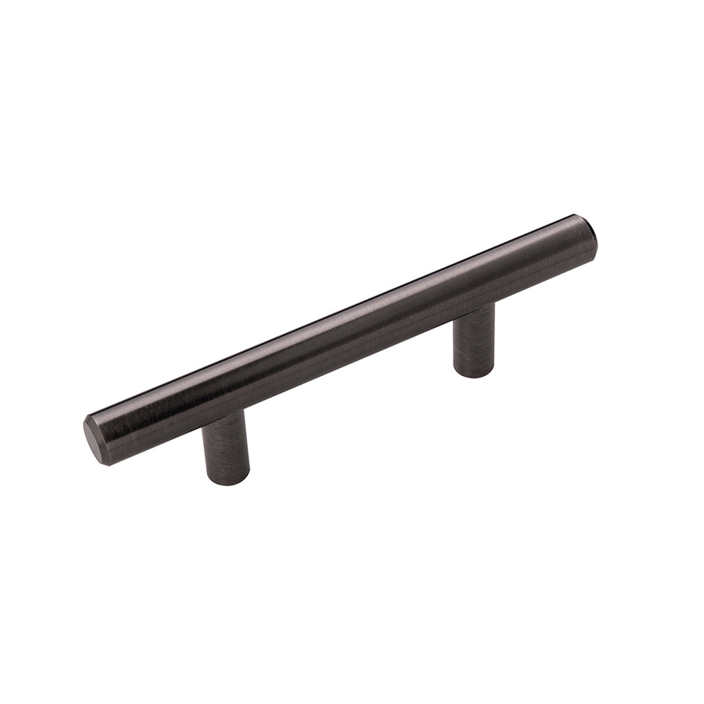 Bar Pulls Pull 2-1/2 Inch (64mm) Center to Center Brushed Black Nickel Finish