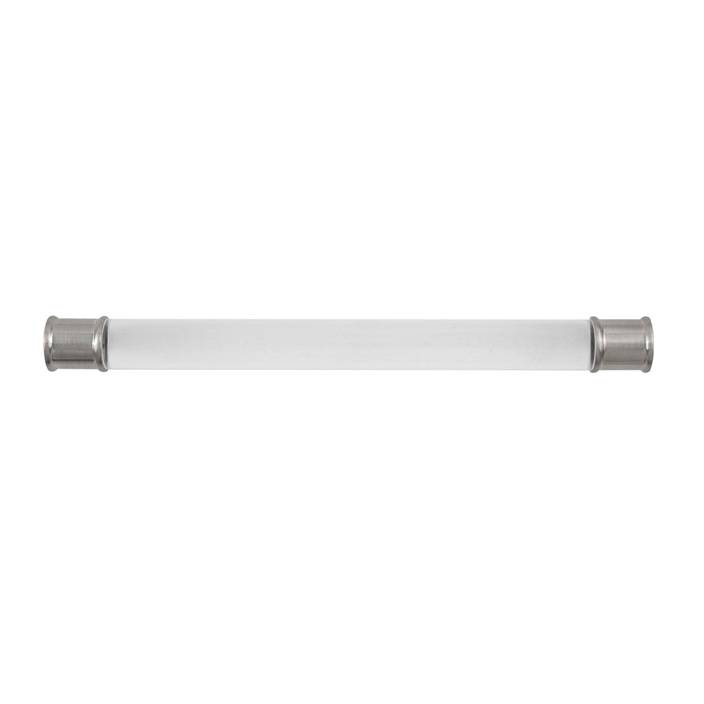 Midway Pull 7-9/16 Inch (192mm) Center to Center Crysacrylic with Satin Nickel Finish