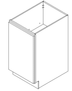 Hampton Pewter 18 in. Wide x 24 in. Deep x 34.5 in. Tall - Full Height Door Base Shaker Cabinet