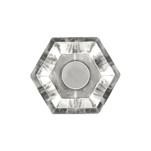 Crystal Palace Knob 1-3/16 Inch Diameter Crysacrylic with Polished Nickel