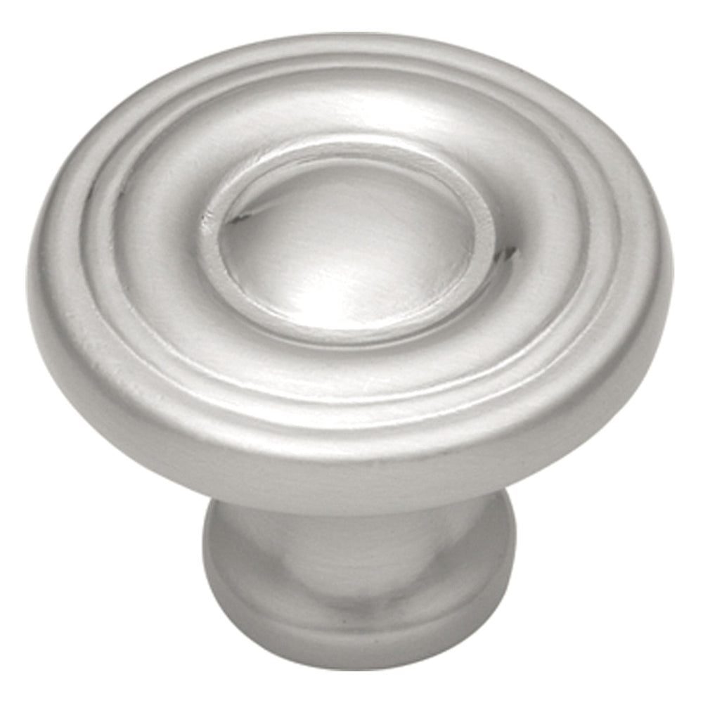 Conquest Knob 1-3/16 Inch Diameter Satin Nickel