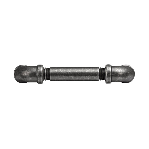 Pipeline Pull 3-3/4 Inch (96mm) Center to Center Black Nickel Vibed