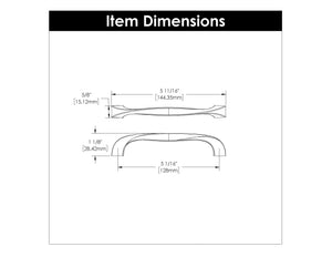 Twist Pull 5-1/16 Inch (128mm) Center to Center Polished Nickel