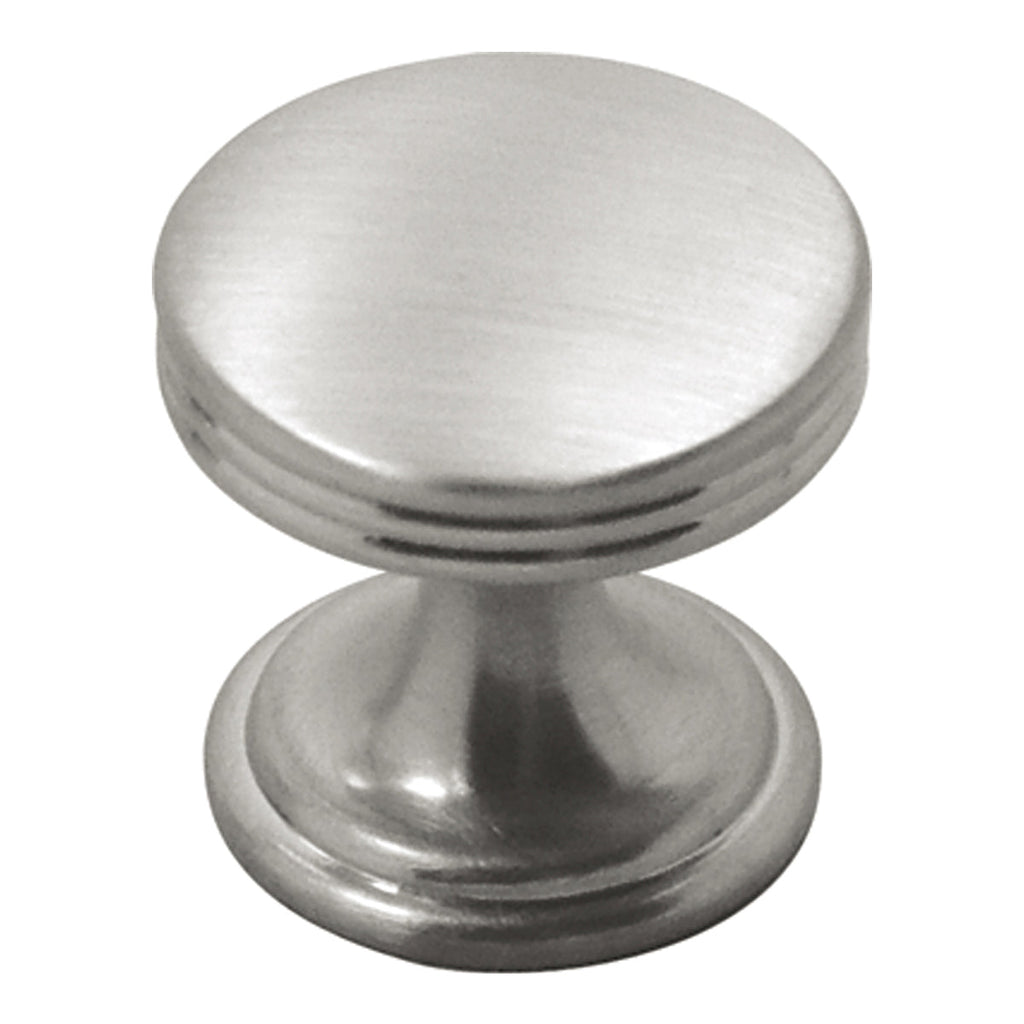 American Diner Knob 1 Inch Diameter Satin Nickel Finish
