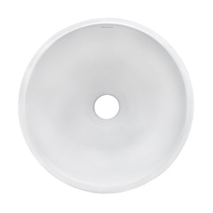 12" Bathroom Vessel Sink Round White Circular Above Counter Porcelain Ceramic