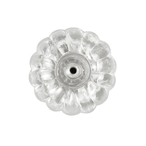 Crystal Palace Knob 1-1/8 Inch Diameter Crysacrylic with Polished Nickel