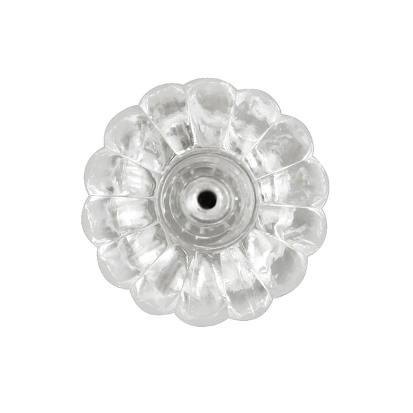 Crystal Palace Knob 1-1/8 Inch Diameter Crysacrylic with Polished Nickel