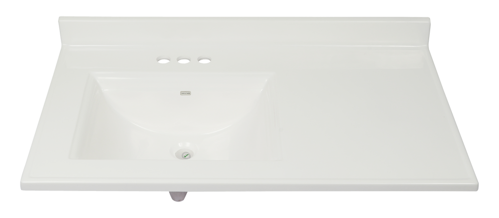 Pronto Vanity White 22'' x 43'' Top Gloss Left