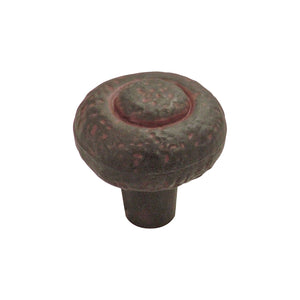 Refined Rustic Knob 1-1/4 Inch Diameter Rustic Iron