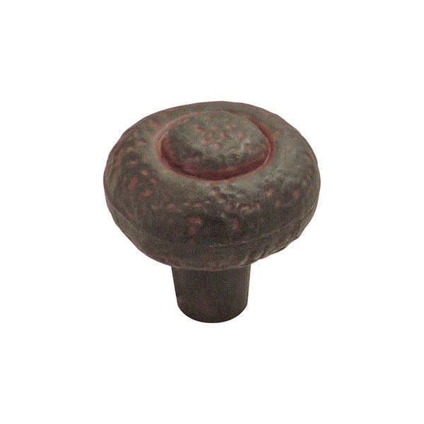 Refined Rustic Knob 1-1/4 Inch Diameter Rustic Iron