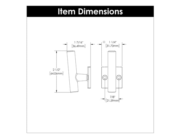 Bar Pulls Signature Hook 7/8 Inch Center to Center Chrome