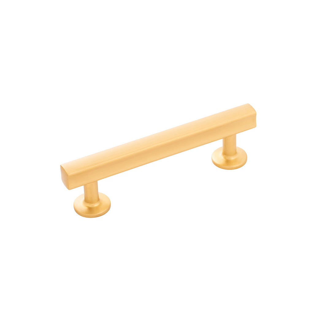 Woodward Pull 3-3/4 Inch (96mm) Center to Center Brushed Golden Brass Finish