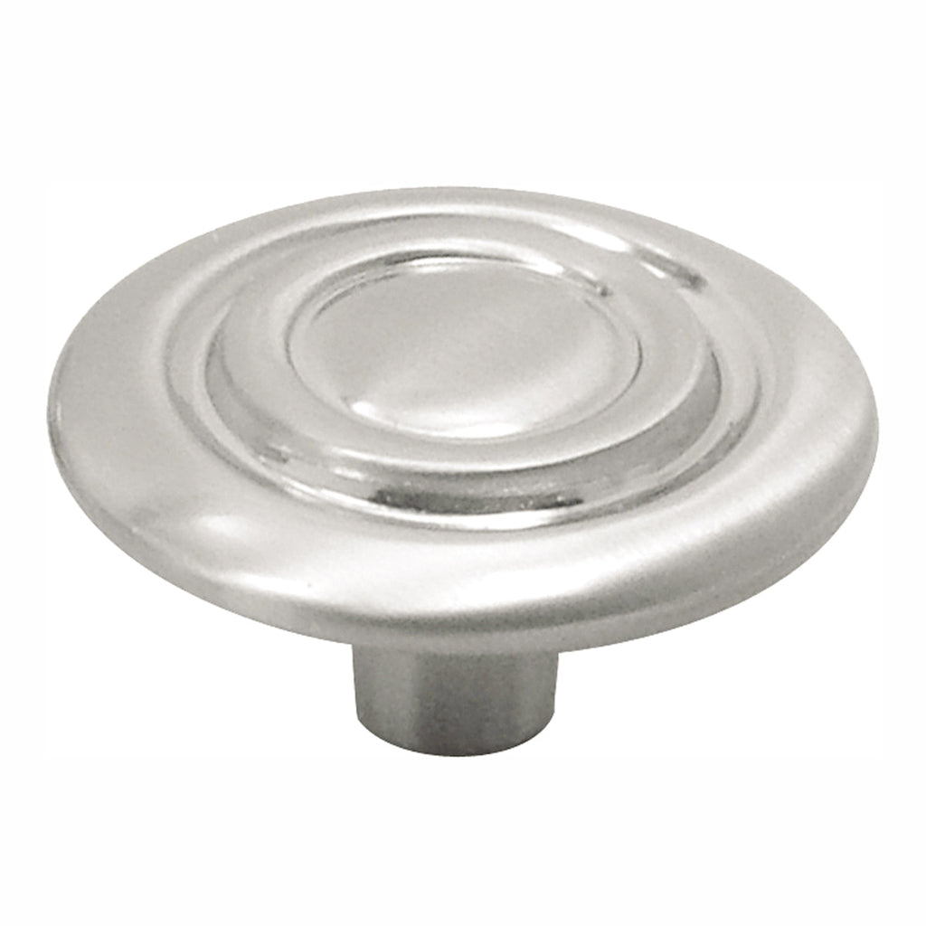 Cavalier Knob 1-1/4 Inch Diameter Satin Nickel Finish