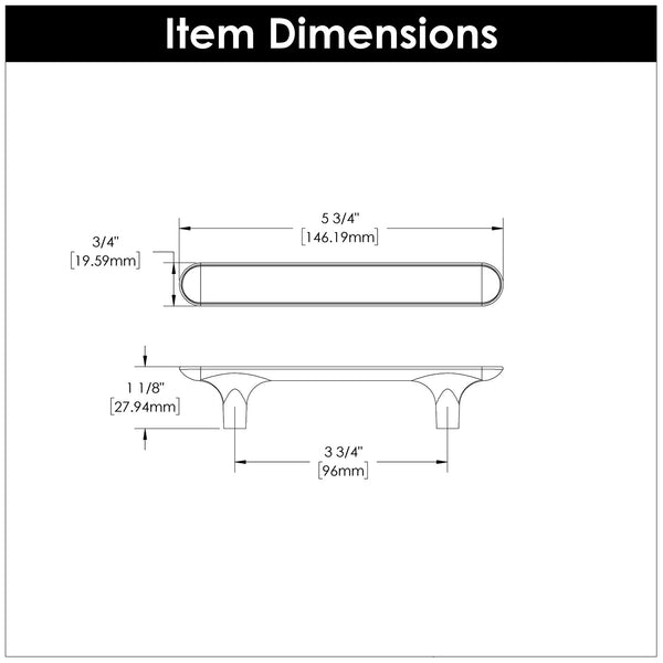 Maven Pull 3-3/4 Inch (96mm) Center to Center Satin Nickel