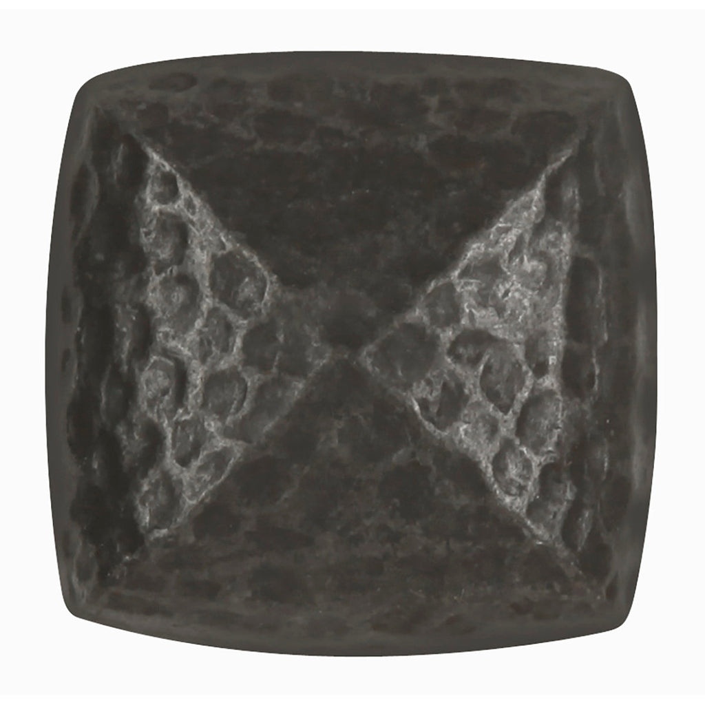 Mountain Lodge Knob 1-1/4 Inch Square Black Iron Finish