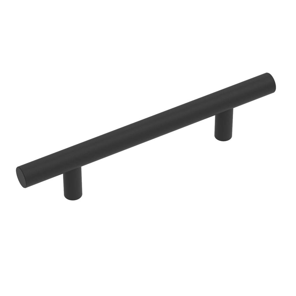 Worthington Bar Pull Bar Pull 3-3/4 Inch (96mm) Center to Center Matte Black Finish (10 Pack)