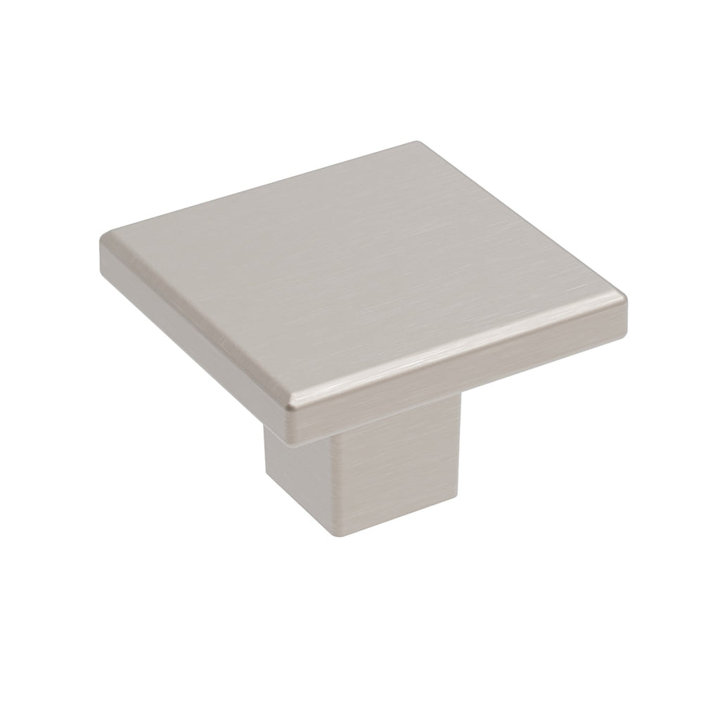 Worthington Knob 1-3/16 Inch Square Satin Nickel Finish (10 Pack)