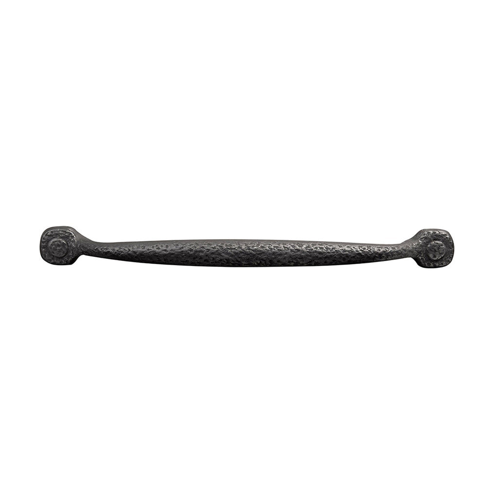 Refined Rustic Pull 7-9/16 Inch (192mm) Center to Center Black Iron Finish