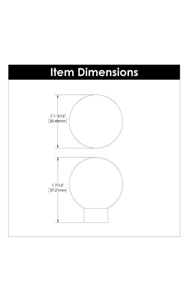 Crystal Palace Knob 1-3/16 Inch Diameter Lucite Finish