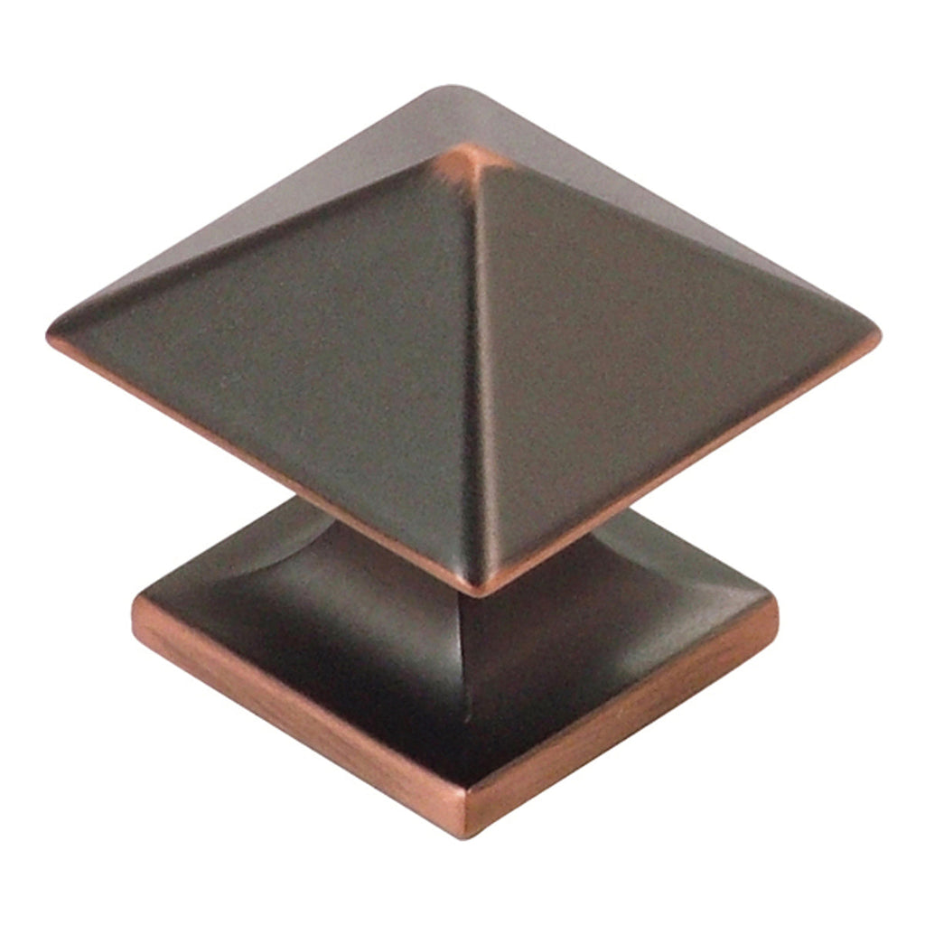 Studio Knob 1-1/4 Inch Square Oil-Rubbed Bronze Highlighted Finish