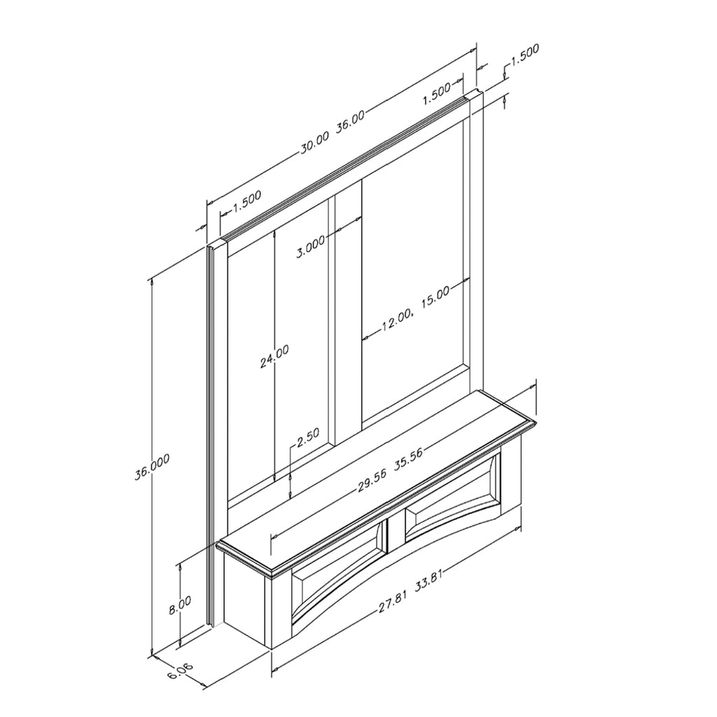 ACCENT CANOPY HOOD ARCHED MAPLE