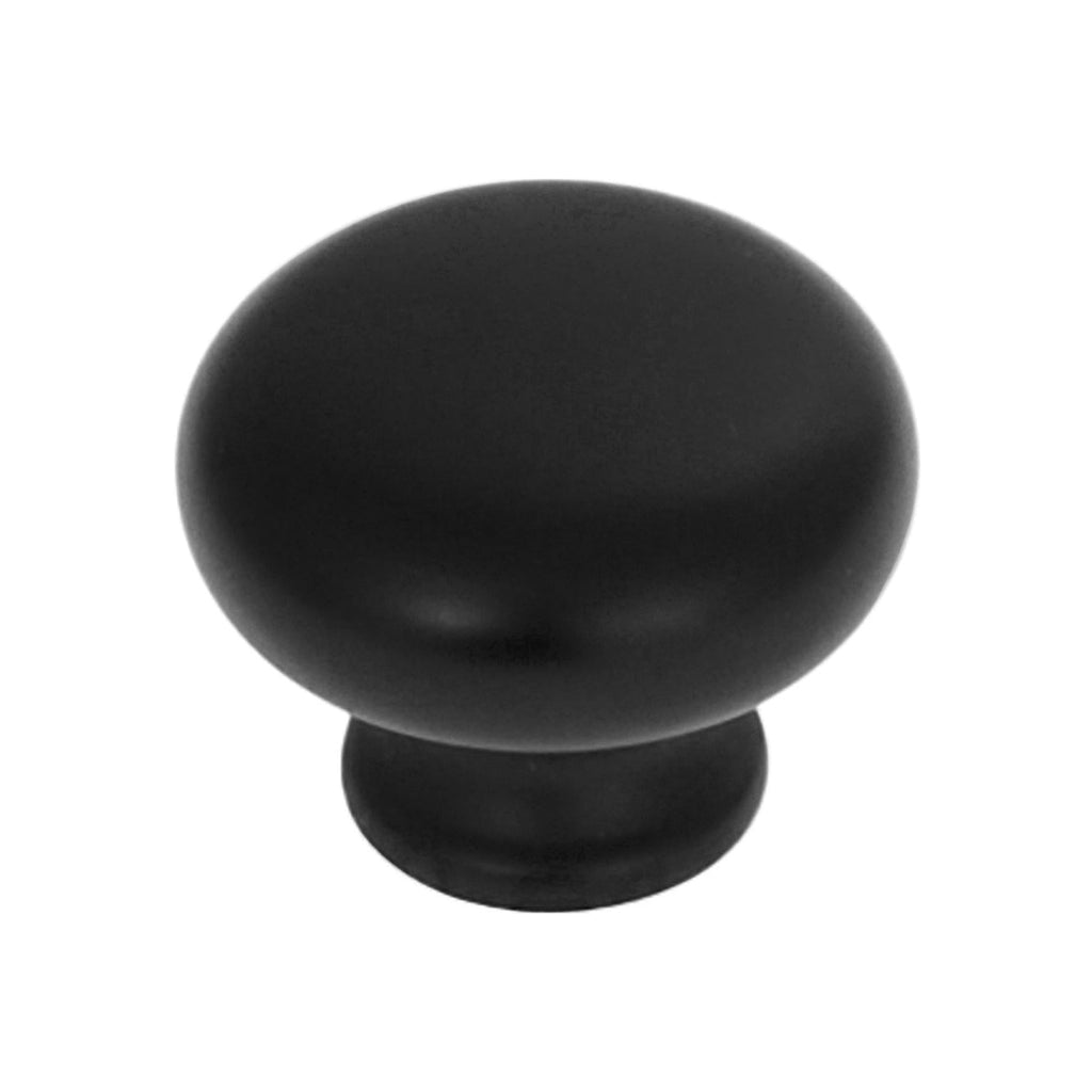 Cottage Knob 1-1/8 Inch Diameter Matte Black Finish