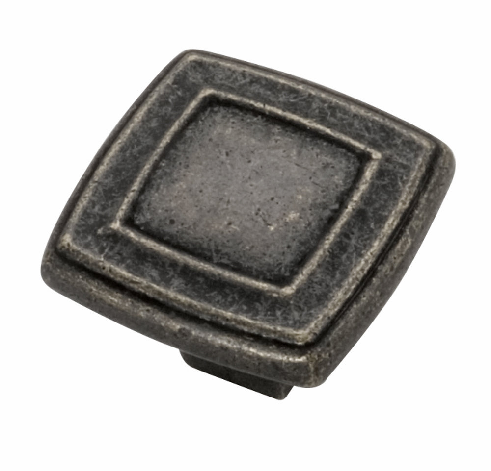 Modus Knob 1-7/16 Inch Square Windover Antique Finish