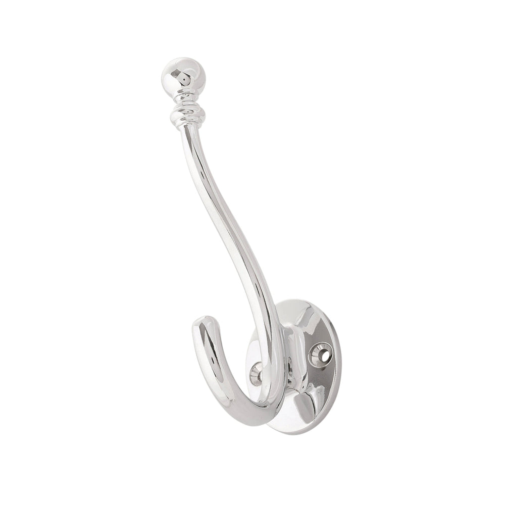 Cottage Coat & Hat Hook 5-1/4 Inch Long Chrome