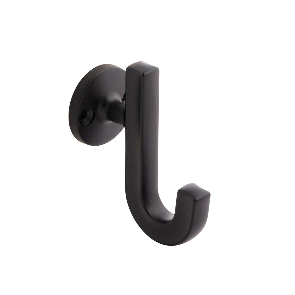 Woodward Hook 1-1/8 Inch Center to Center Matte Black Finish