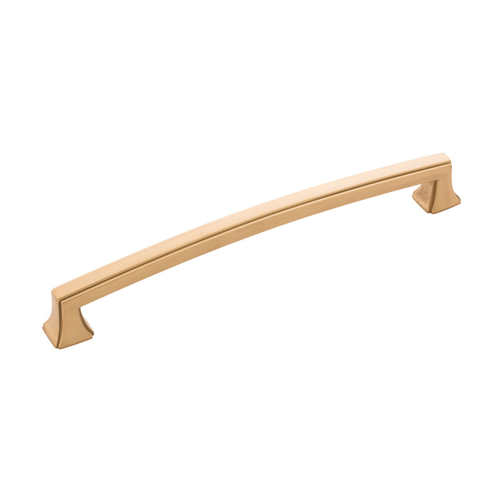 Bridges Pull 7-9/16 Inch (192mm) Center to Center Brushed Golden Brass Finish
