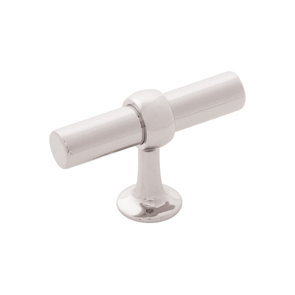 Ostia T-Knob 2-1/2 Inch X 13/16 Inch Polished Nickel Finish